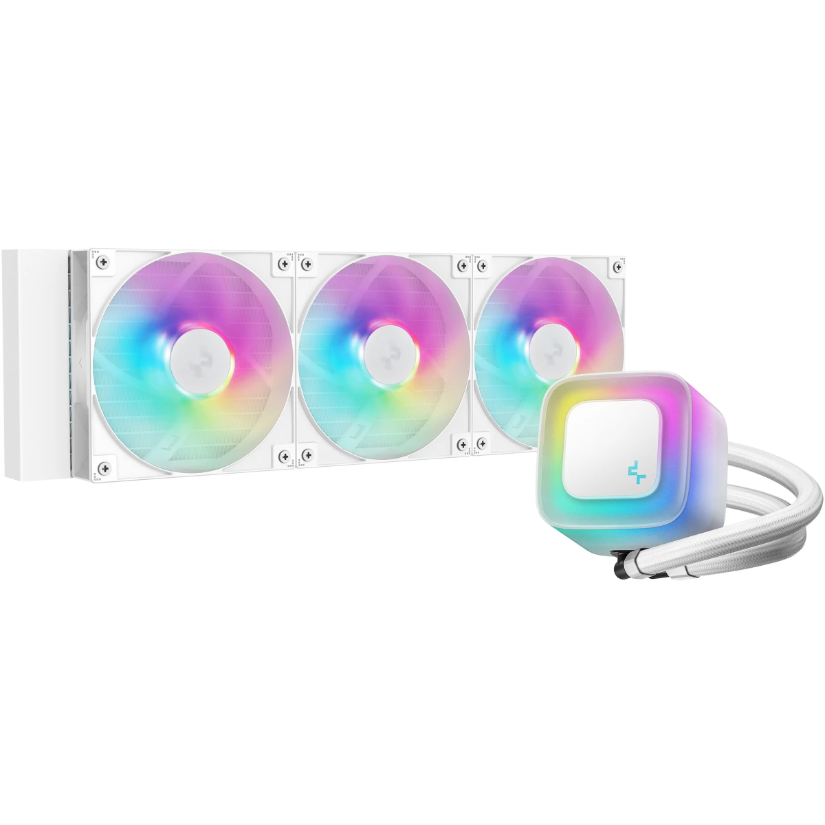 Deepcool LE360 V2 Liquid CPU 360mm Radiator 3x 120mm ARGB FAN 2100 RPM Water Cooling - White Deepcool LE360 V2 Liquid CPU 360mm Radiator 3x 120mm ARGB FAN 2100 RPM Water Cooling - White